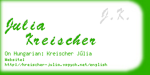 julia kreischer business card