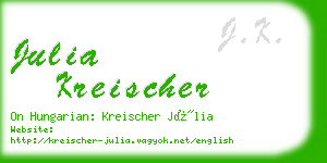 julia kreischer business card